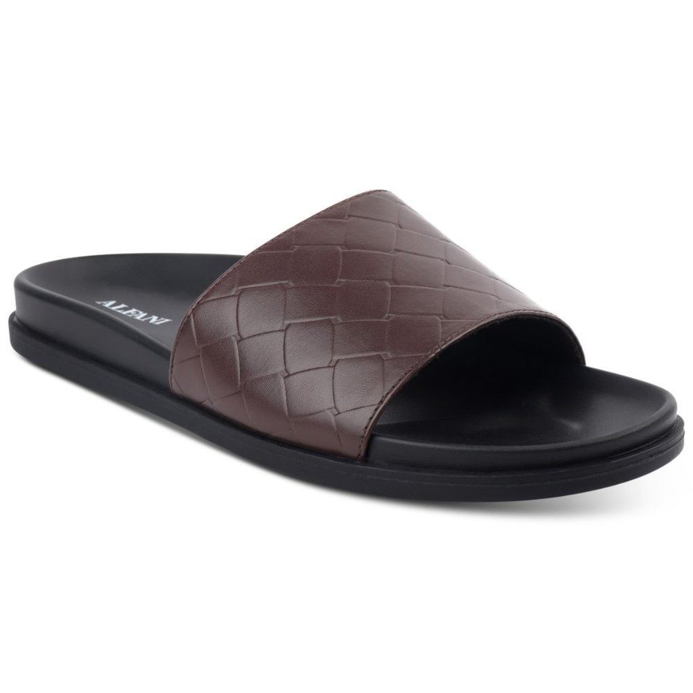 Alfani Atlas Slide Sandal Men's Shoes Size 8 Brown NWB 2017